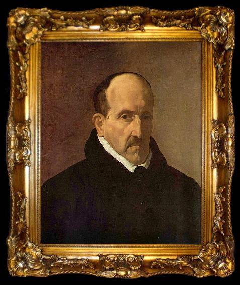 framed  Diego Velazquez Portrat des Dichters Luis de Gongora y Argote, ta009-2