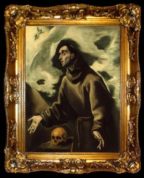 framed  El Greco Saint Francis Receiving the Stigmata, ta009-2