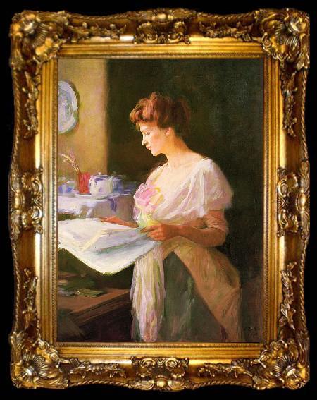 framed  Ellen Day Hale Morning News. Private collection, ta009-2