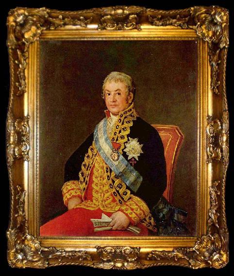 framed  Francisco de Goya Portrat des spanischen Justizministers, ta009-2