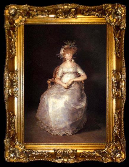 framed  Francisco de Goya Portrait of the Maria Teresa de Borbon y Vallabriga, 15th Countess of Chinchon, ta009-2