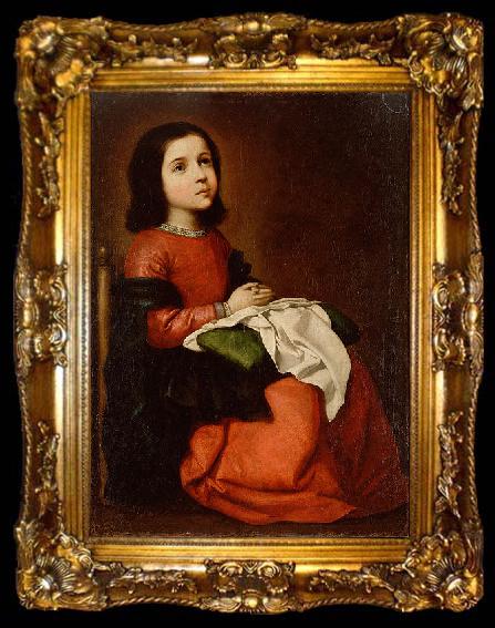 framed  Francisco de Zurbaran Childhood of the Virgin, ta009-2