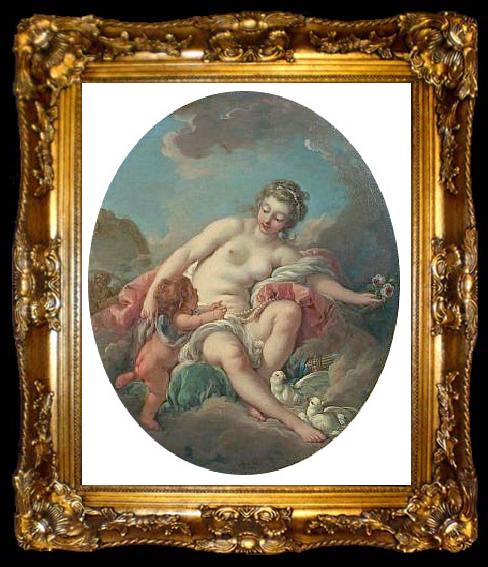 framed  Francois Boucher Venus Restraining Cupid, ta009-2