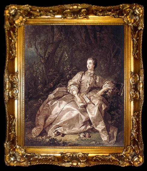 framed  Francois Boucher Mistress of Louis XV, ta009-2