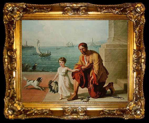 framed  Francois-Andre Vincent Allegorie de la liberation des esclaves d Alger par Jerome Bonaparte, ta009-2