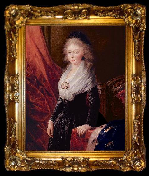 framed  Friedrich Heinrich Fuger Portrait of Marie Therese de Bourbon, ta009-2