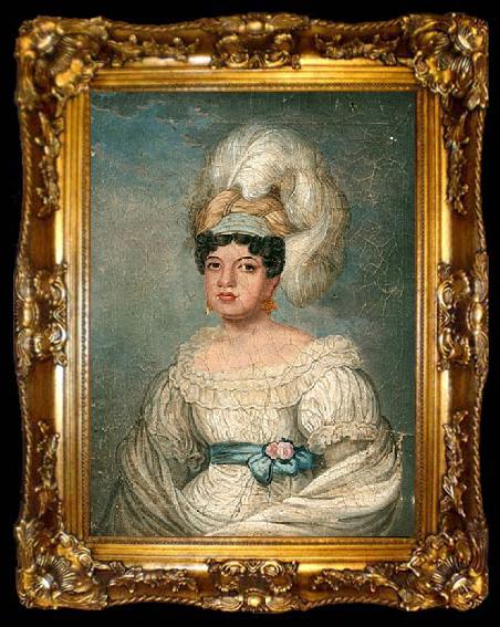 framed  George Hayter Portrait of Queen Kamamalu, ta009-2