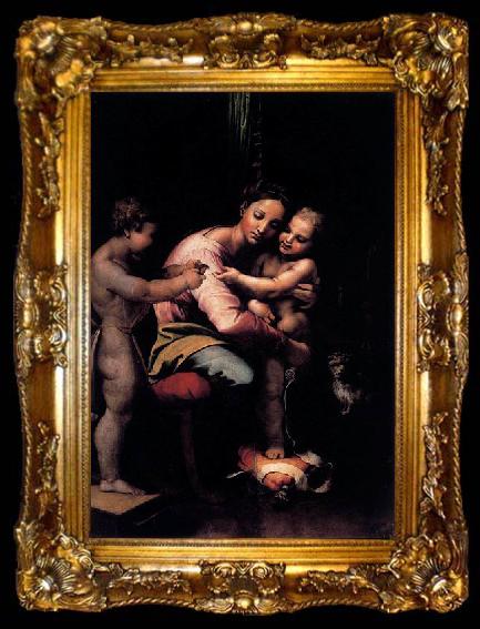 framed  Giulio Romano Virgin and Child with the Infant St John, ta009-2
