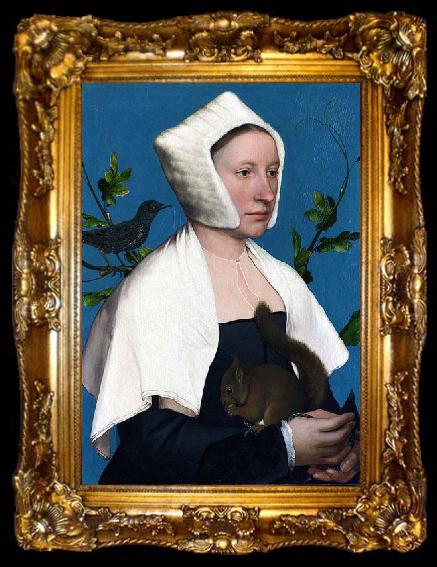 framed  Hans holbein the younger Lady with a Squirrel, ta009-2