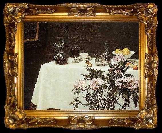 framed  Henri Fantin-Latour Still Life, Corner of a Table, ta009-2