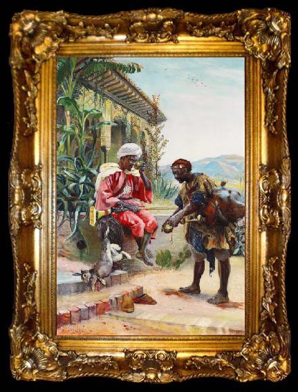 framed  Hugo Birger Nordafrikanska jagare rastar, ta009-2