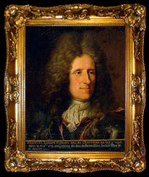 framed  Hyacinthe Rigaud Portrait de Charles Honore dAlbert de Luynes, ta009-2