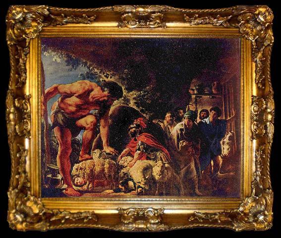 framed  Jacob Jordaens Cave of Polyphemus, ta009-2