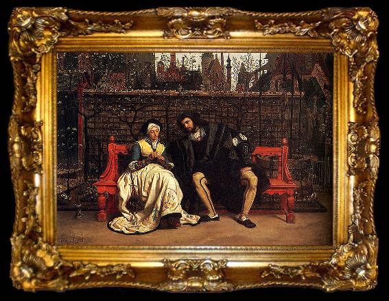 framed  James Tissot Faust and Marguerite in the Garden, ta009-2