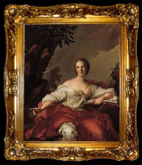 framed  Jean Marc Nattier Portrait of Madame Geoffrin, ta009-2