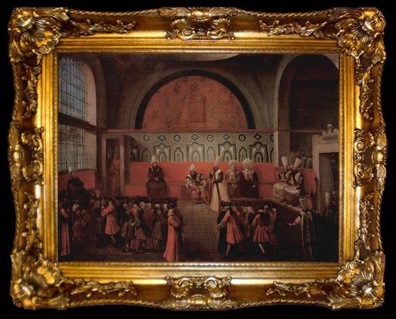 framed  Jean-Baptiste Van Mour Die Kinder des Vicomte d