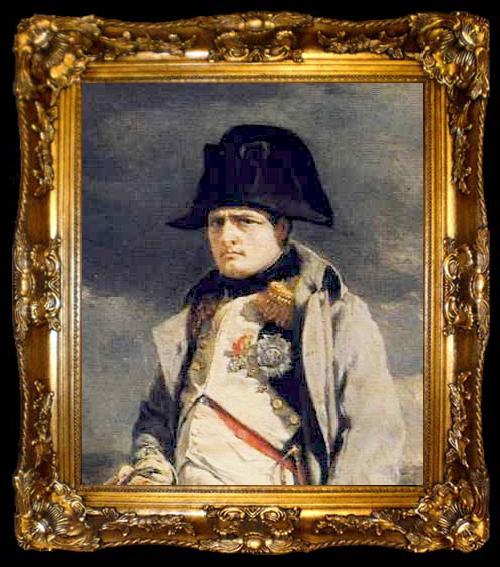 framed  Jean-Louis-Ernest Meissonier Equestrian portrait of Napoleon Bonaparte, ta009-2
