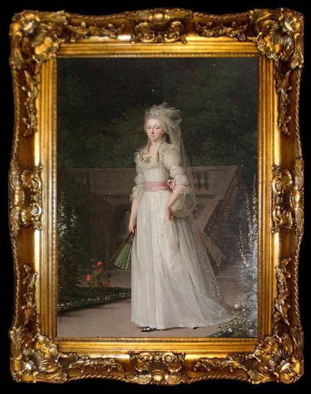 framed  Jens Juel Portrait of Prinsesse Louise Auguste of Denmark, ta009-2