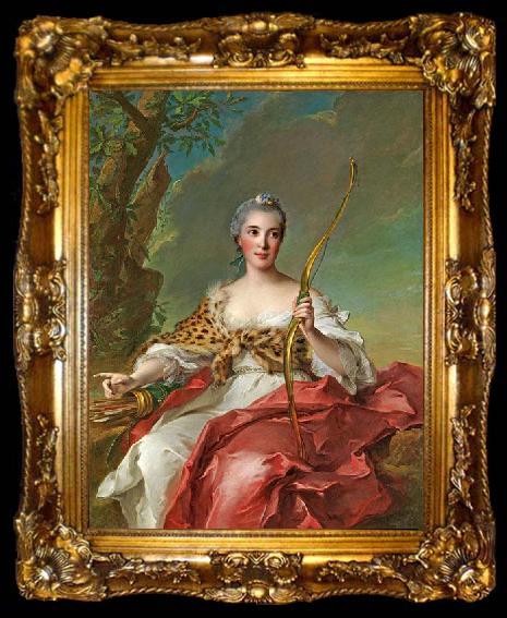 framed  Jjean-Marc nattier Madame de Maison-Rouge as Diana, ta009-2