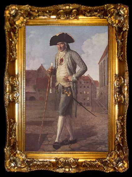 framed  Johann Carl Wilck Portrat des Barons Rohrscheidt, ta009-2