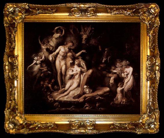 framed  Johann Heinrich Fuseli The Awakening of the Fairy Queen Titania, ta009-2