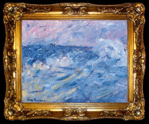 framed  John Peter Russell Stormy Sky and Sea, Belle Ile, off Brittany, ta009-2