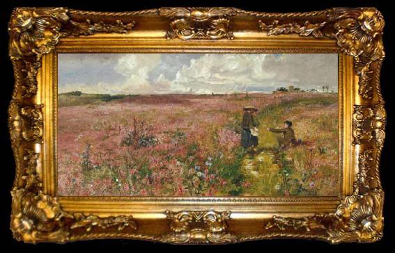 framed  John Samuel Raven Study for landscape with flowering, ta009-2
