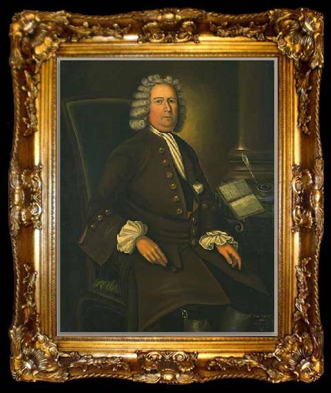 framed  Joseph Badger Portrait of Cornelius Waldo, ta009-2