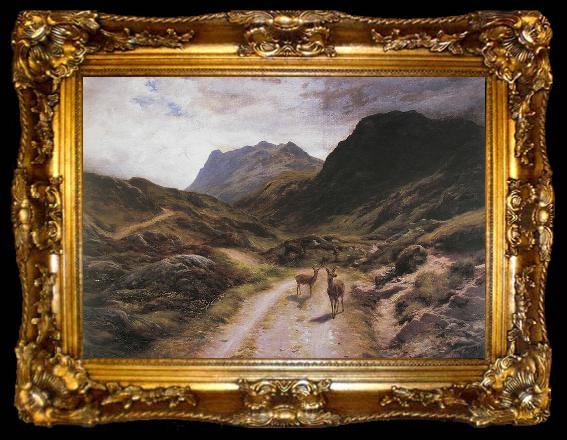 framed  Joseph Farquharson The Road to Loch Maree, ta009-2