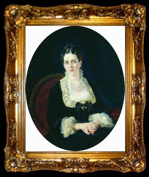 framed  Konstantin Makovsky Portrait of Countess Yekaterina Pavlovna Sheremeteva, ta009-2