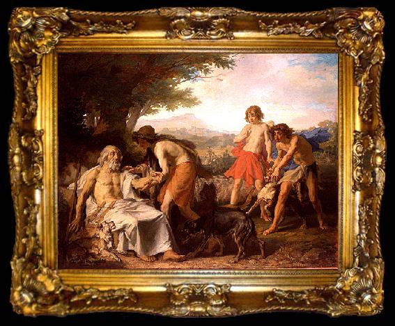 framed  Lepic Ludovic Napoleon Homere dans lile de Scyros, ta009-2