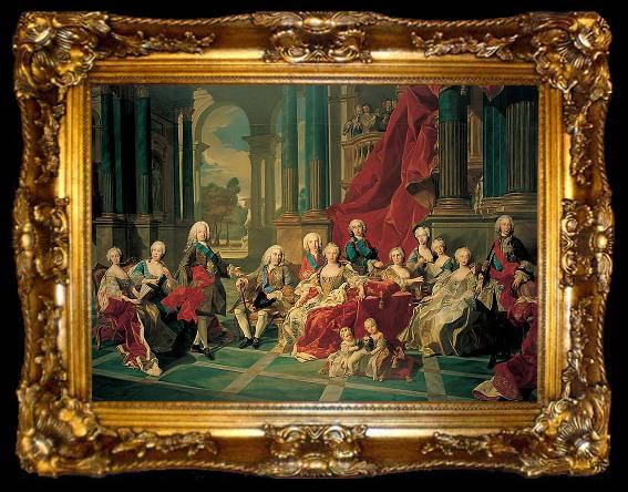 framed  Louis Michel van Loo Philip V of Spain and his family, ta009-2