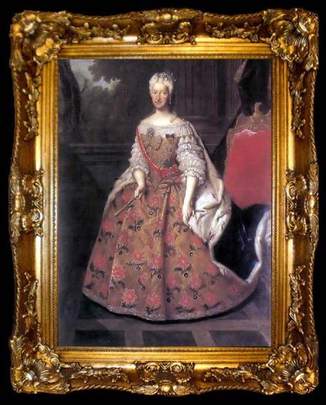 framed  Louis de Silvestre Portrait de Marie-Josephe d