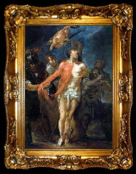 framed  Michael Willmann Hautung des Heiligen Bartholomaus, ta009-2