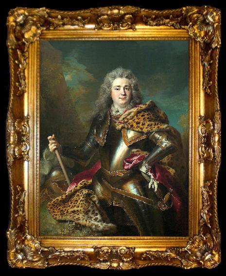 framed  Nicolas de Largilliere Portrait of Charles Armand de Gontaut, ta009-2