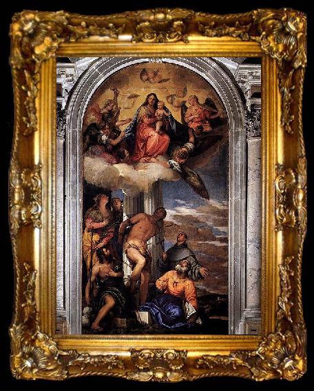 framed  Paolo Veronese Virgin and Child with Saints, ta009-2