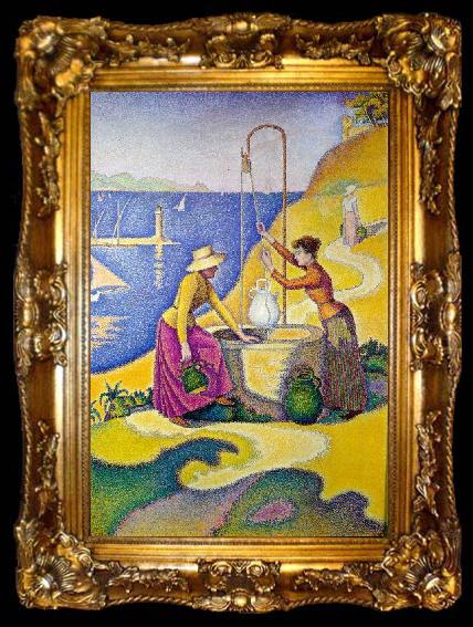 framed  Paul Signac Paul Signac: Women at the Well, ta009-2