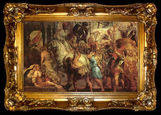 framed  Peter Paul Rubens Konigin von Frankreich in Paris, ta009-2