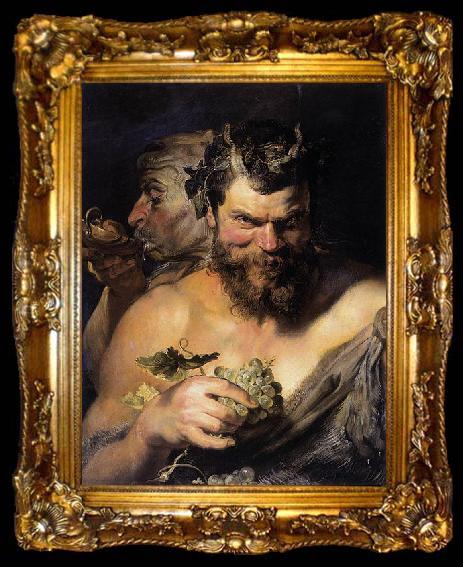 framed  Peter Paul Rubens Two Satyrs, ta009-2