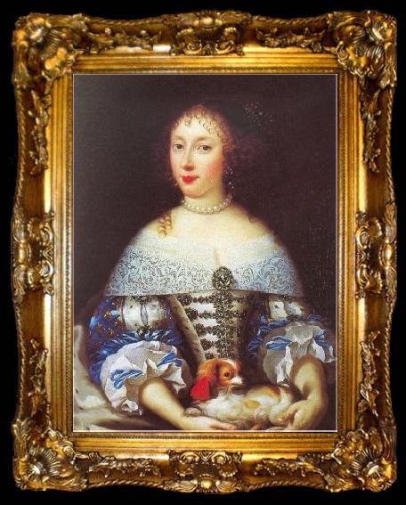 framed  Pierre Mignard Portrait of Henriette of England, ta009-2