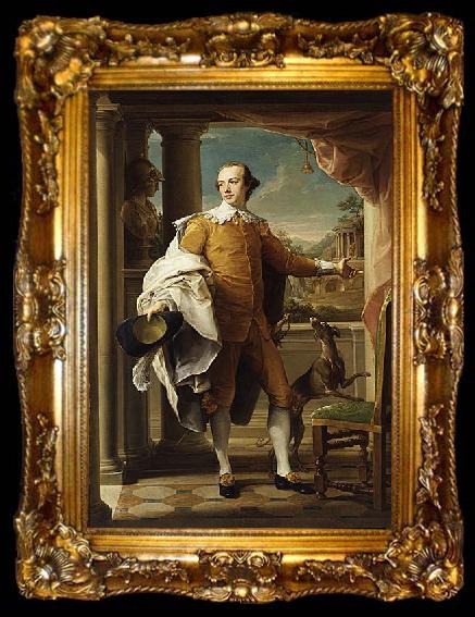 framed  Pompeo Batoni Portrait of Sir Wyndham Knatchbull-Wyndham, 6th Bt, ta009-2