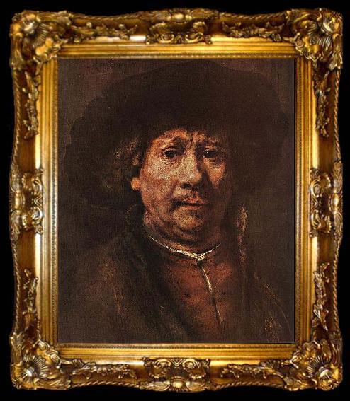 framed  REMBRANDT Harmenszoon van Rijn Little Self-portrait, ta009-2