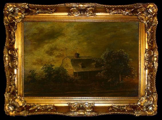 framed  Ralph Albert Blakelock Farmhouse of F B Guest, ta009-2