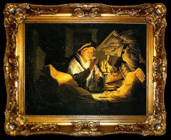 framed  Rembrandt Peale The Money Changer, ta009-2