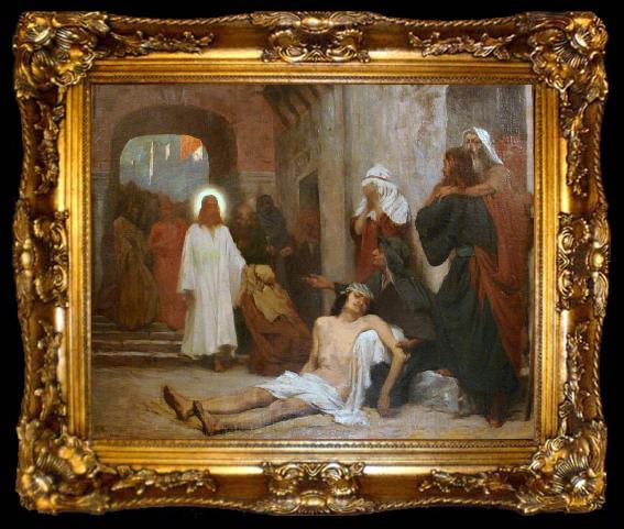 framed  Rodolfo Amoedo Jesus Christ in Capernaum, ta009-2