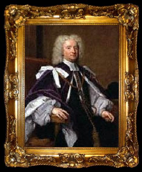 framed  Sir Godfrey Kneller Portrait of Sir Jonathan Trelawny, ta009-2