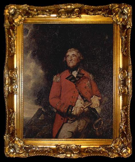 framed  Sir Joshua Reynolds Portrat des Lord Heathfield, Gouverneur von Gibraltar, ta009-2
