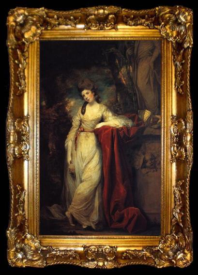 framed  Sir Joshua Reynolds British actress, ta009-2
