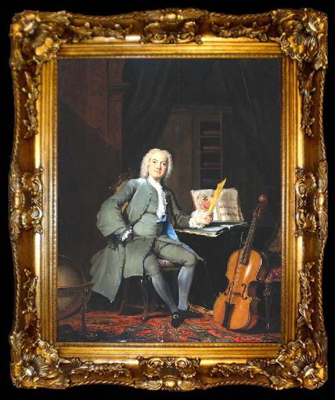 framed  TROOST, Cornelis Portrait of a member of the Van der Mersch family, ta009-2