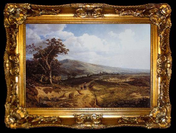 framed  Theodore Fourmois Landscape in the Ardennes, ta009-2